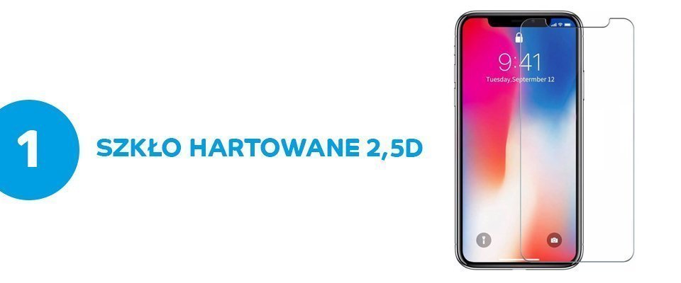 Szkło hartowane 2,5D ROCK iPhone X