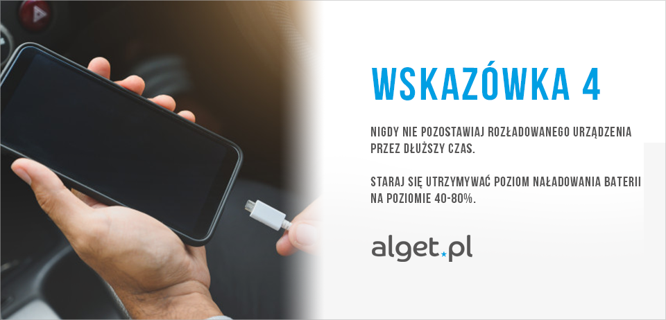 Jeśli nie korzystam ze smartfona, mogę go zostawić rozładowanego na dłużej