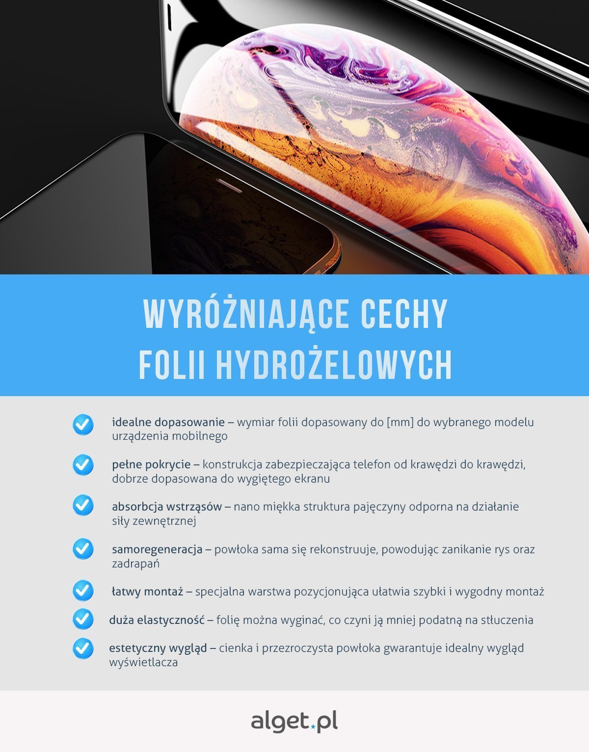 Wyróżniające cechy foli hydrożelowych Wyróżniające cechy foli hydrożelowych